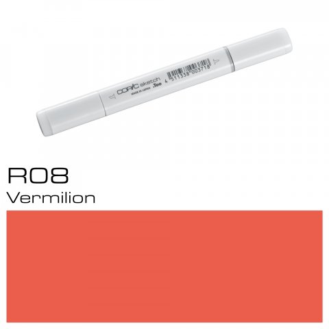 Copic Sketch pen, vermillion, R-08