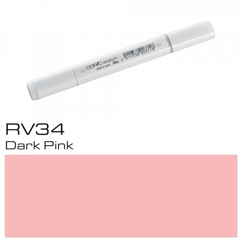 Copic Sketch pen, dark pink, RV-34