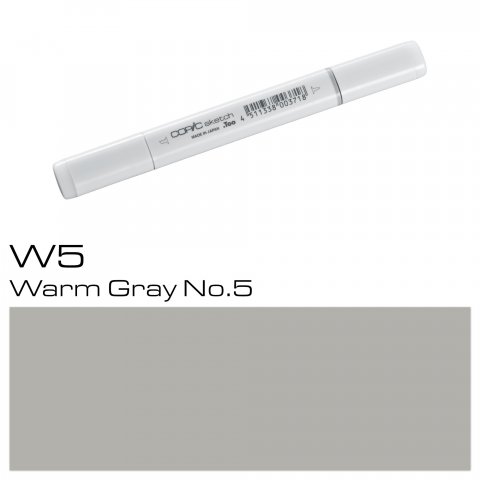 Copic Sketch pen, warm grey, W-5