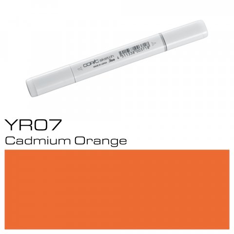 Copic Sketch pen, cadmium orange, YR-07