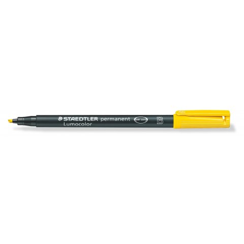 Staedtler Lumocolor permanent Pen, B (wide), yellow