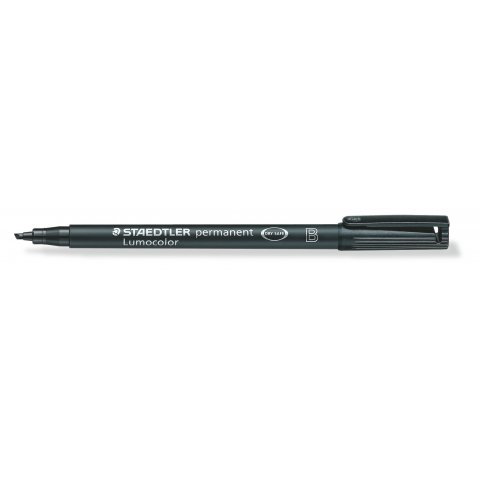 Staedtler Lumocolor permanent Stift, B (breit), schwarz (lichtecht)