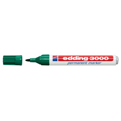 Edding 3000 pen, round tip 1.5-3 mm, green
