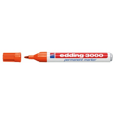 Edding 3000 pen, round tip 1.5-3 mm, orange
