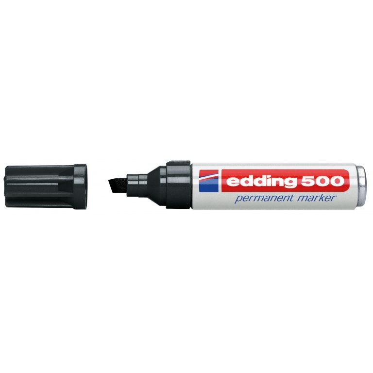 Edding 40 Filzstift Schwarz – Mit Keilspitze (2-5 Mm Strichstärke), Wasserbasierte Tinte, Für Schilder & Kunst