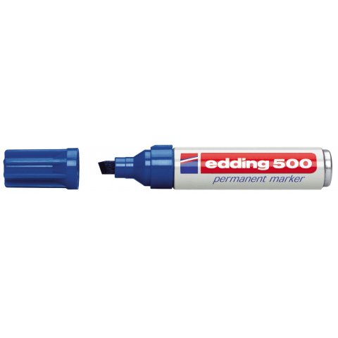 Edding 500 pen, chisel tip 2-7 mm, blue