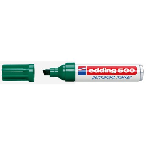 Edding 500 pen, chisel tip 2-7 mm, green