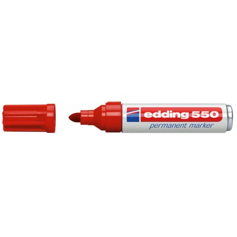 Edding 550 pen, round tip 3-4 mm, red