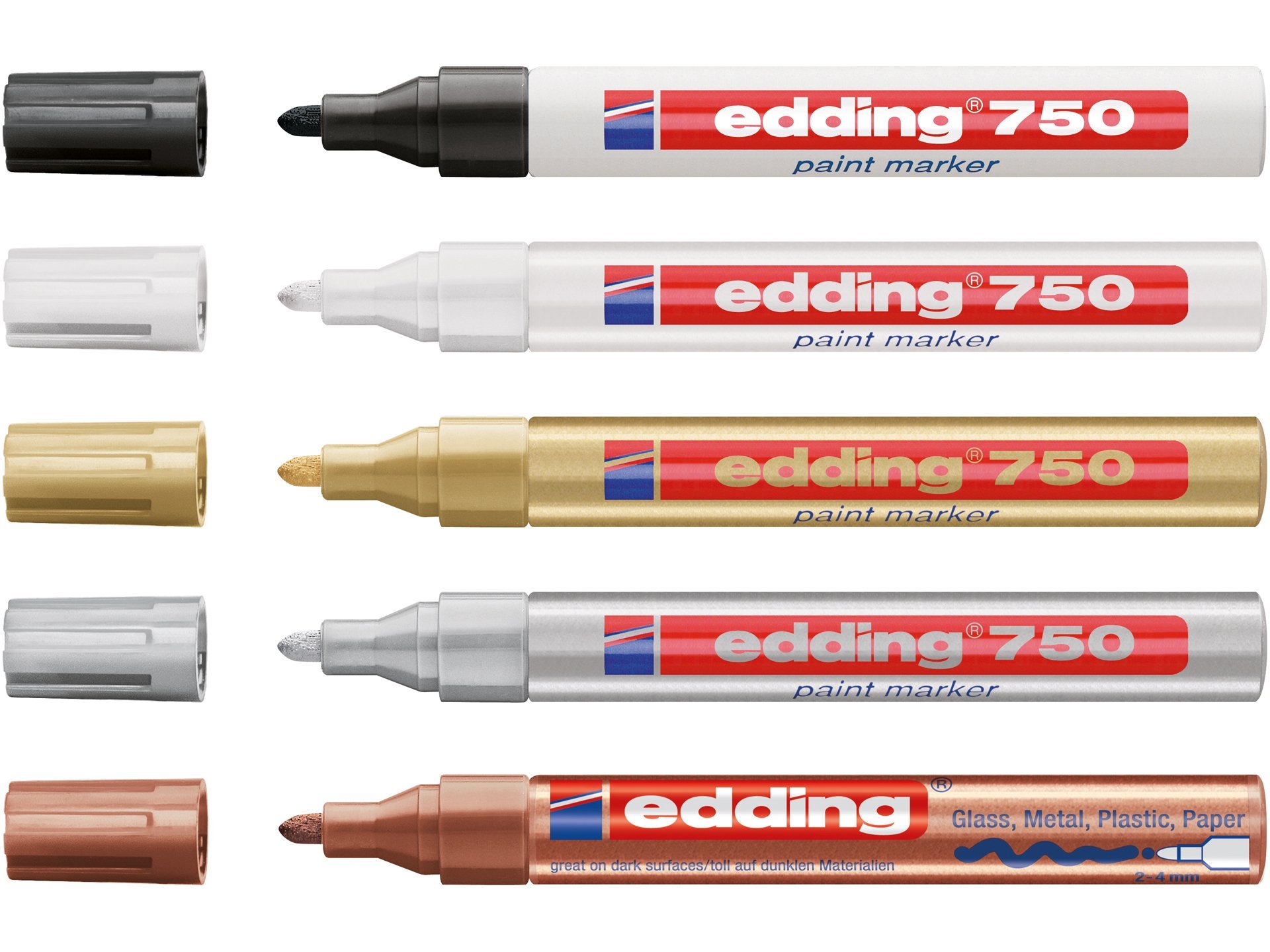 Buy Edding 750 paint marker, pen, round tip 2-4 mm, copper online