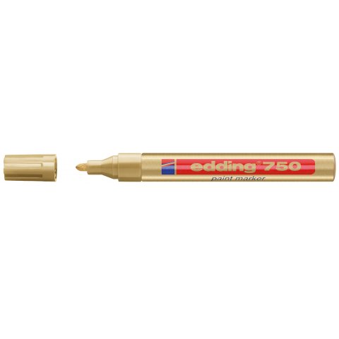 Edding 750 paint marker pen, round tip 2-4 mm, gold