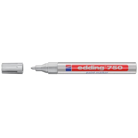 Edding 750 paint marker pen, round tip 2-4 mm, silver