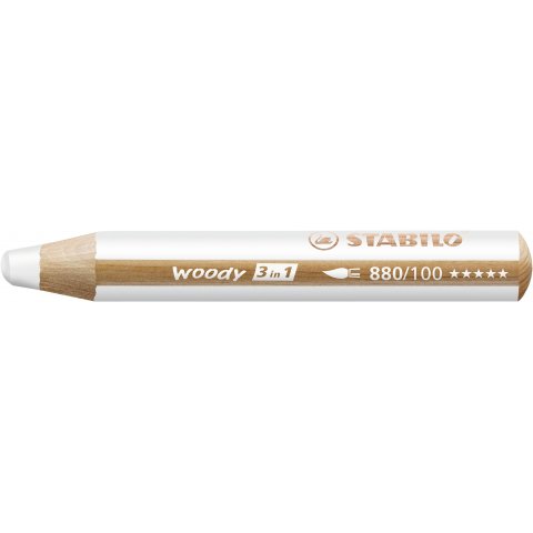 Stabilo woody 3 in 1 pen, white (100)