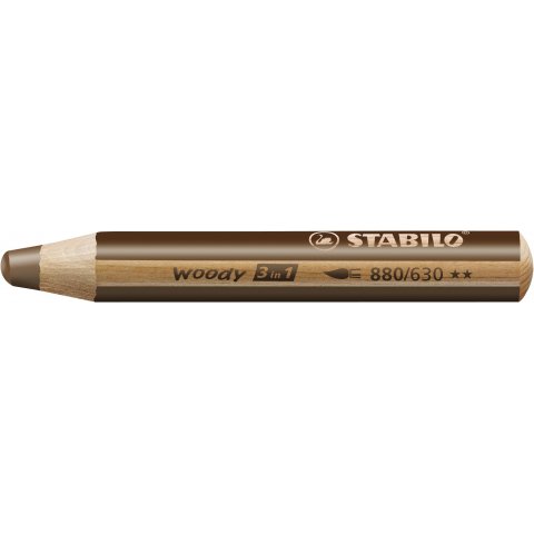Stabilo woody 3 in 1 pen, brown (630)