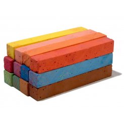 Blackboard chalk, standard, square assorted colours, carton with 12 pieces