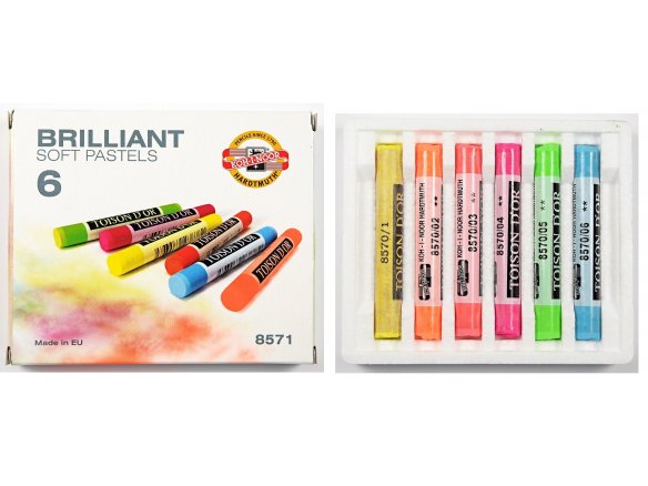 Koh-i-Noor Softpastellkreide 8571, Leuchtfarben