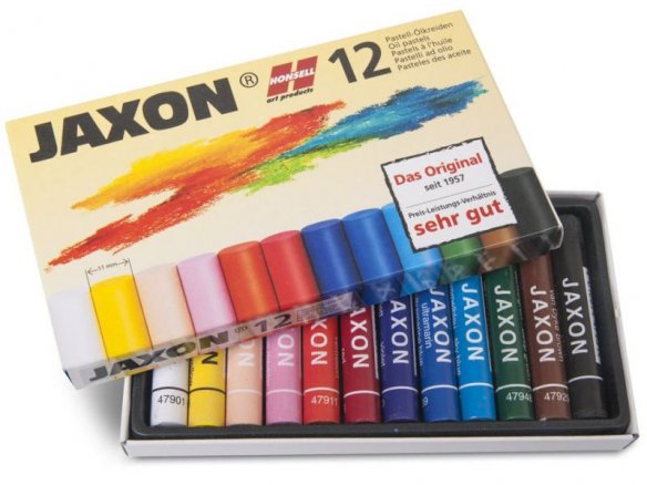 Buy Oil pastel crayons Jaxon, carton with 12 crayons online at Modulor