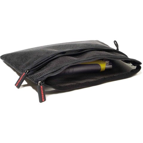 Handy zippered pouch, black 150 x 200 mm, for B6