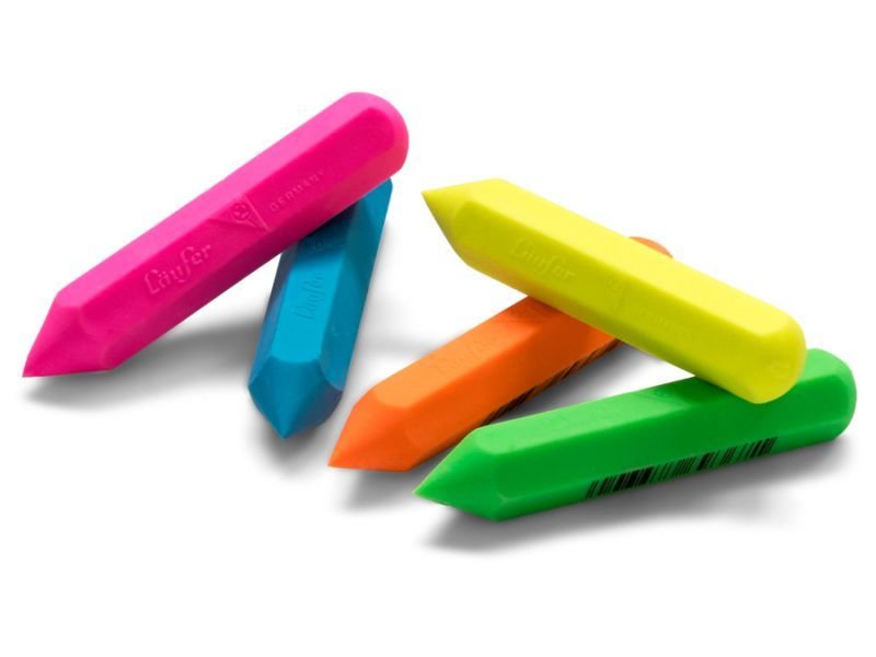 Läufer Pocket Gomme Cancellabili A Forma Di Pennarello - Confezione 24 Pezzi (Rosso, Verde, Blu, Giallo) - Prive Di PVC, Ideali Per Scuola E Ufficio