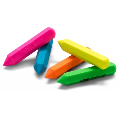 Läufer Neon Radiergummi Ratzefix, Stiftform, ø 12 x 75 mm, diverse Farben