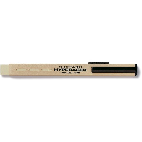 Pentel Radierstift Hyperaser ZE32-Y silberner Metallschaft