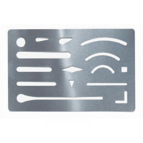 strumenti per la tecnica di disegno meccanico stencil per schizzi Exceart disegni set di 3 mascherine per cancellare in acciaio inox 