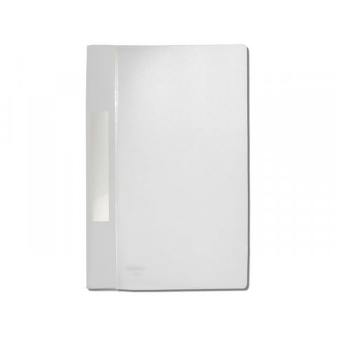 FolderSys PP folder, translucent colourless, with white identification label