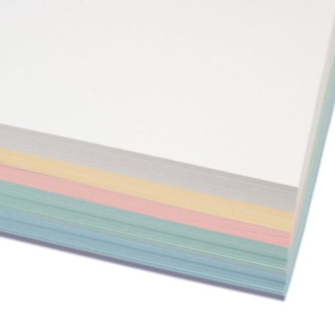 Exacompta Karteikarten, blanko DIN A6, 100 Stück, weiß, gelb, rosa, blau, grün