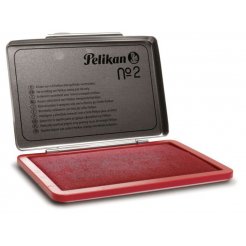 Tampón para sellos Pelikan Carcasa metálica, 70 x 110 mm (Nº 2), rojo