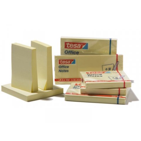 Tesa office notes, yellow 40 x 50 mm, 3 block