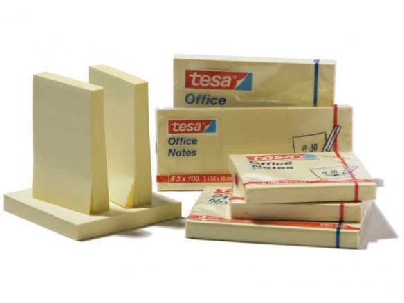 Giallo Blocco Note Adesivo tesa/® Office Notes 75x75 mm