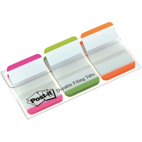Segnapagina 3M Post-it Index strong 25.4x38mm, 3x22 units, 3 neon colours/white area