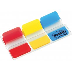 3M Post-it Index fuerte 25.4x38mm, 3x22 u., 3 neon colours red/yellow/blue