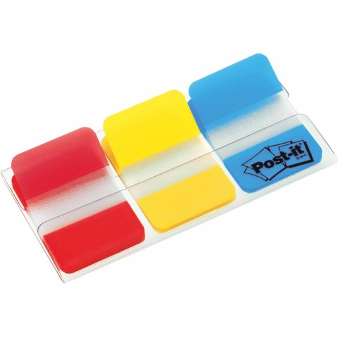 3M Post-it Index fuerte 25.4x38mm, 3x22 u., 3 neon colours red/yellow/blue