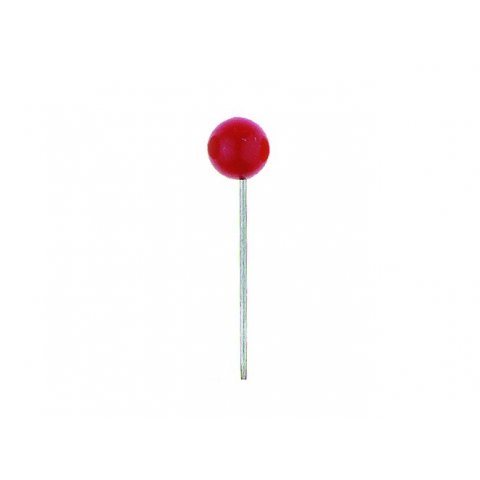 Map pins, ball-headed, coloured ø 5.0 mm, 100 pieces, red