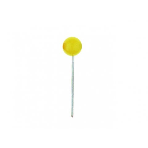 Map pins, ball-headed, coloured ø 5.0 mm, 100 pieces, yellow