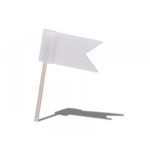 Marker flags, coloured white, 20 pieces