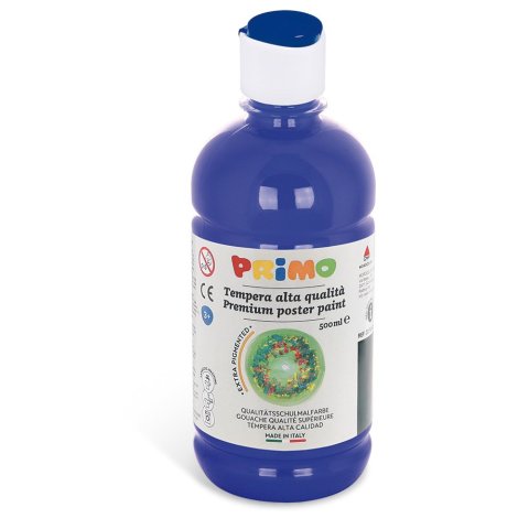 Primo quality school paint 500 ml, with dosing cap, ultramarine (500)