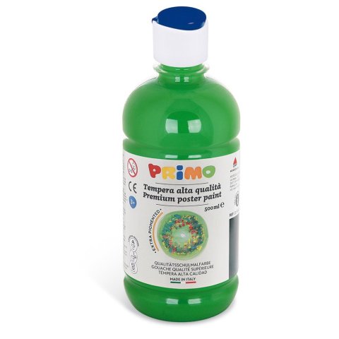 Primo Qualitätsschulmalfarbe 500 ml, mit Dosierverschluss, hellgrün (610)
