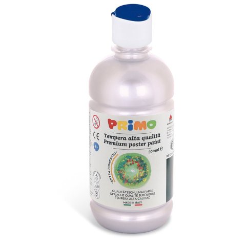 Primo vernice colorata di qualità per la scuola 500 ml, con tappo dosatore, argento (910)