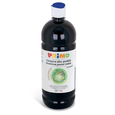 Primo quality school paint 1000 ml, with dosing cap, black (800)