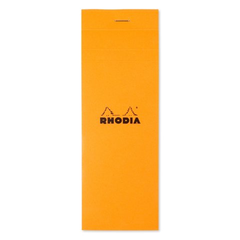 Rhodia writing pad, orange 80 g/m², 74 x 210 mm, squared, 80 sh./160 p.