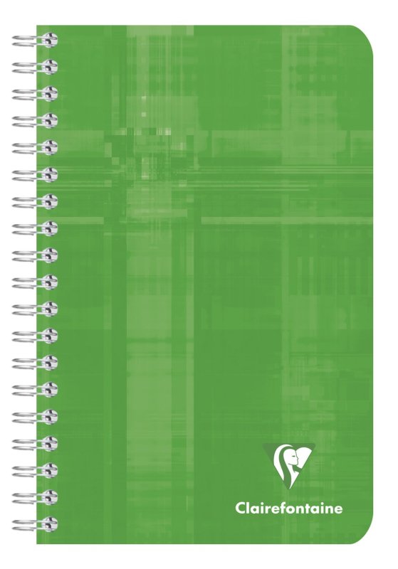 Clairefontaine 68761C Set Of 5 Spiral Notebooks - 17 X 22 Cm - 180 Seyes Lined Pages - White Paper 90g - Laminated Card Cover - Random Colours
