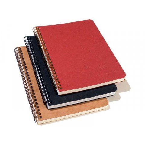 Clairefontaine spiral notebook ''Age Bag'' 148 x 210  A5, blue ruled, black, 60 sheets
