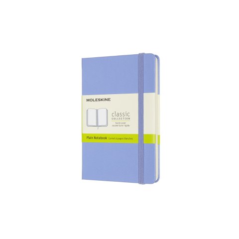 Moleskine Notizbuch, Hardcover 9 x 14 cm, blanko, 96 Blatt, hortensien blau