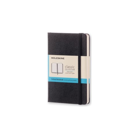 Libro de notas Moleskine, tapa dura 9 x 14 cm, punteado, 96 hojas, negro