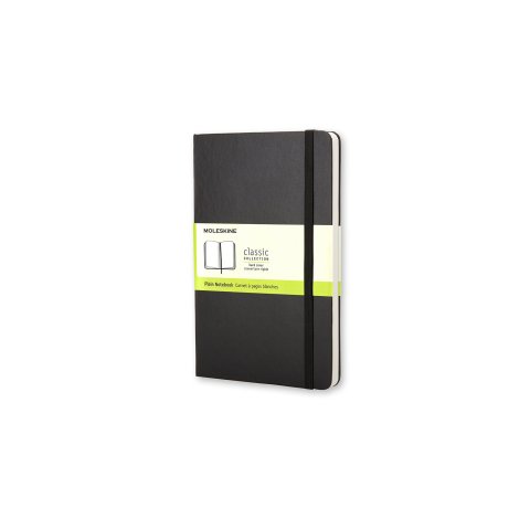 Libro de notas Moleskine, tapa dura 13 x 21 cm, en blanco, 120 hojas, negro