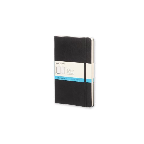 Libro de notas Moleskine, tapa dura 13 x 21 cm, punteado, 120 hojas, negro