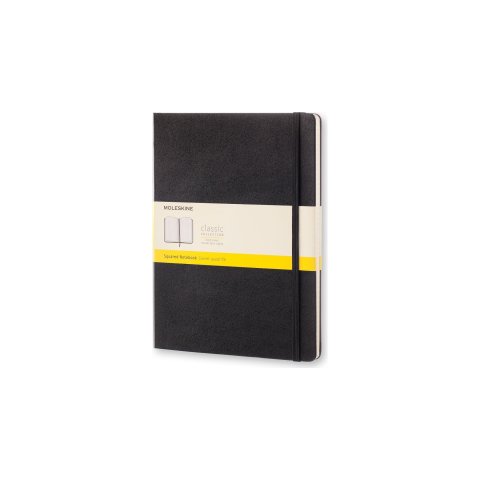 Moleskine Notizbuch, Hardcover 19 x 25 cm, kariert, 96 Blatt, schwarz