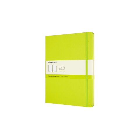 Moleskine Notizbuch, Hardcover 19 x 25 cm, blanko, 96 Blatt, limettengrün