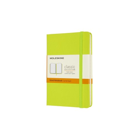Moleskine Notizbuch, Hardcover 9 x 14 cm, liniert, 96 Blatt, limettengrün